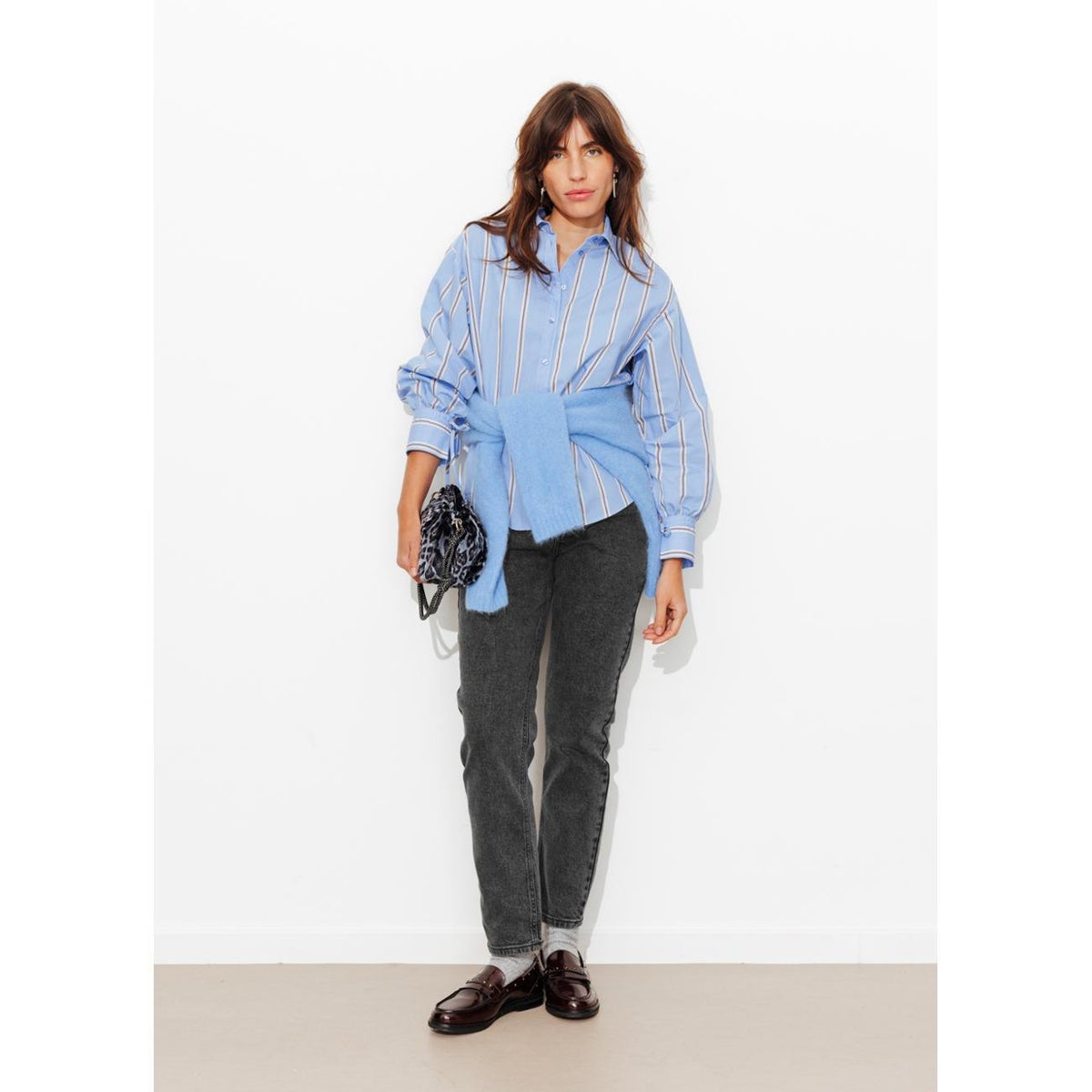 MARCEL jean mom taille haute jean noir, PROMOD
