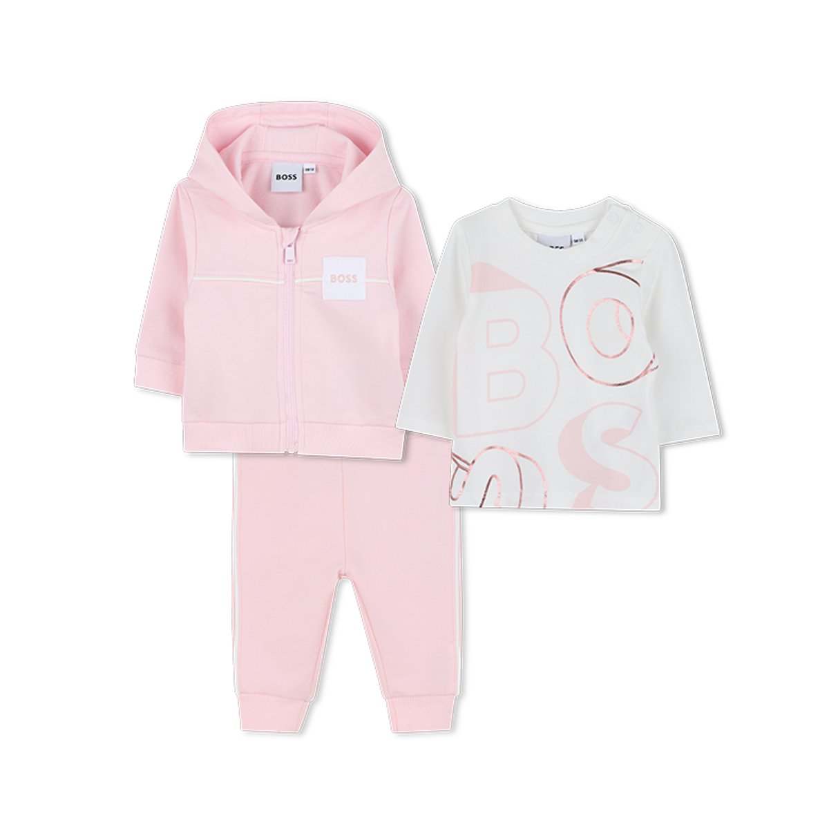 Ensemble 3 pièces baby pink, BOSS KIDSWEAR