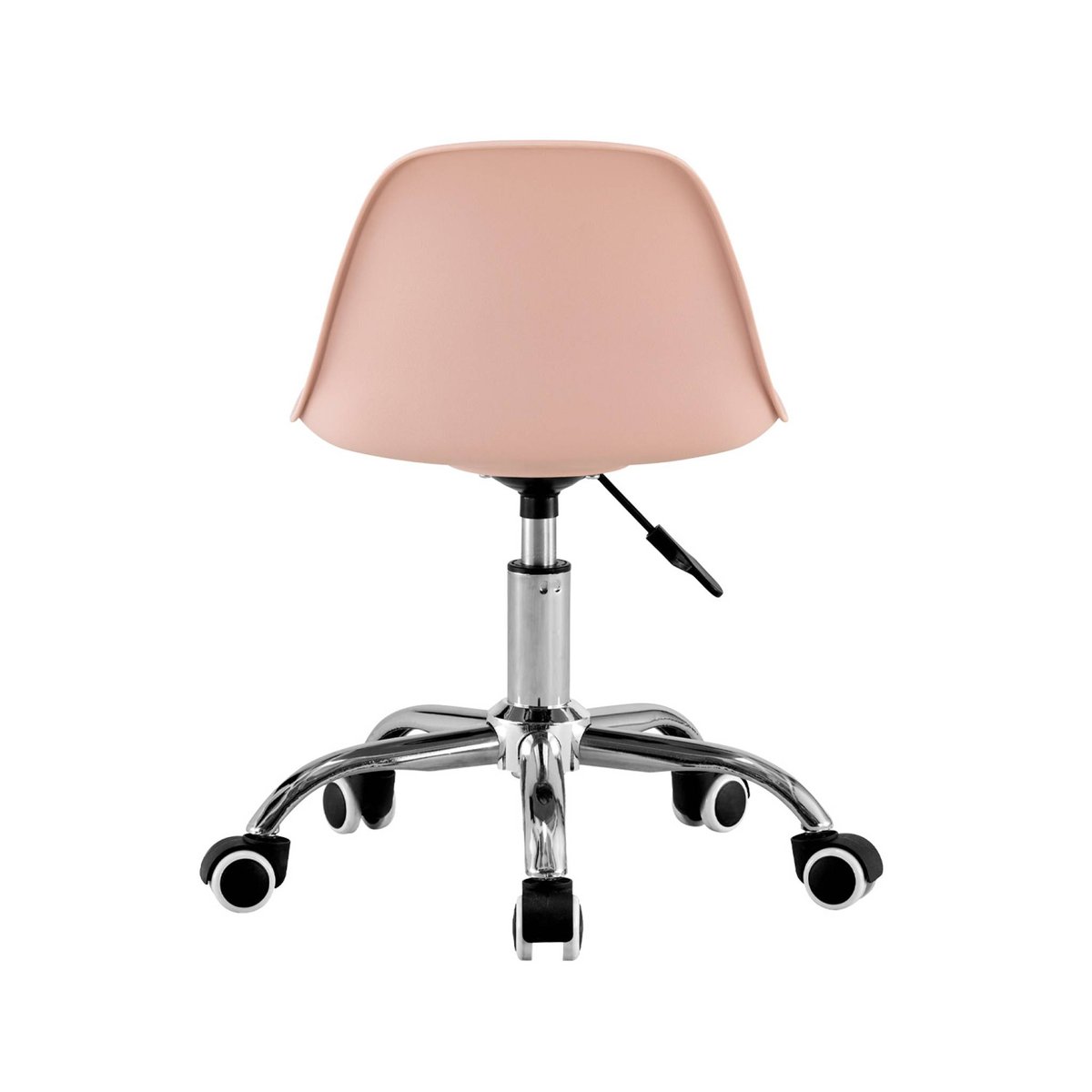 Chaise de bureau enfant à roulettes ajustable piètement chromé MANEL moutarde, SWEEEK