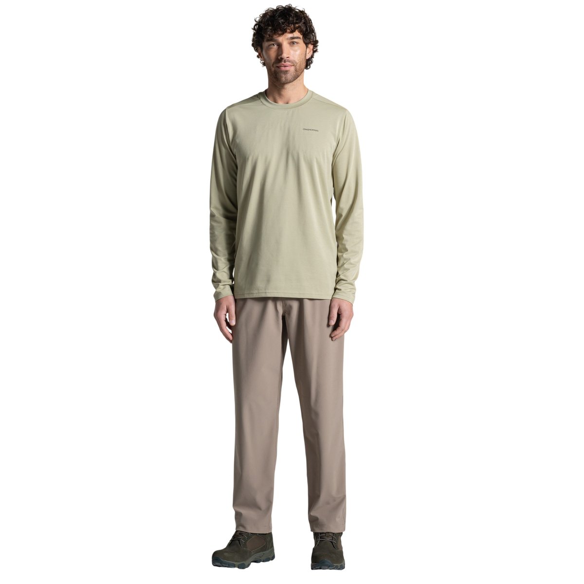 Pantalon uni à taille haute élastiquée SOCCO beige, CRAGHOPPERS