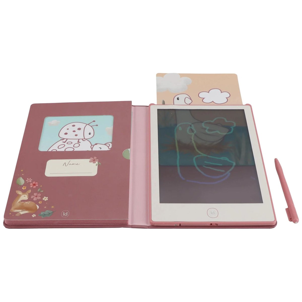 Tablette à dessin rose, multicolore, LITTLE DUTCH