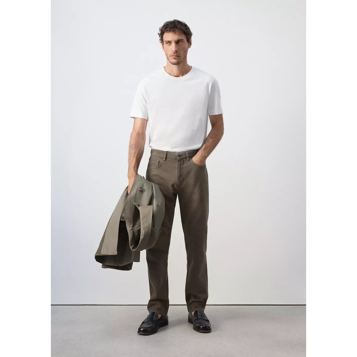 Jean Bob regular-fit marron moyen, MANGO MAN