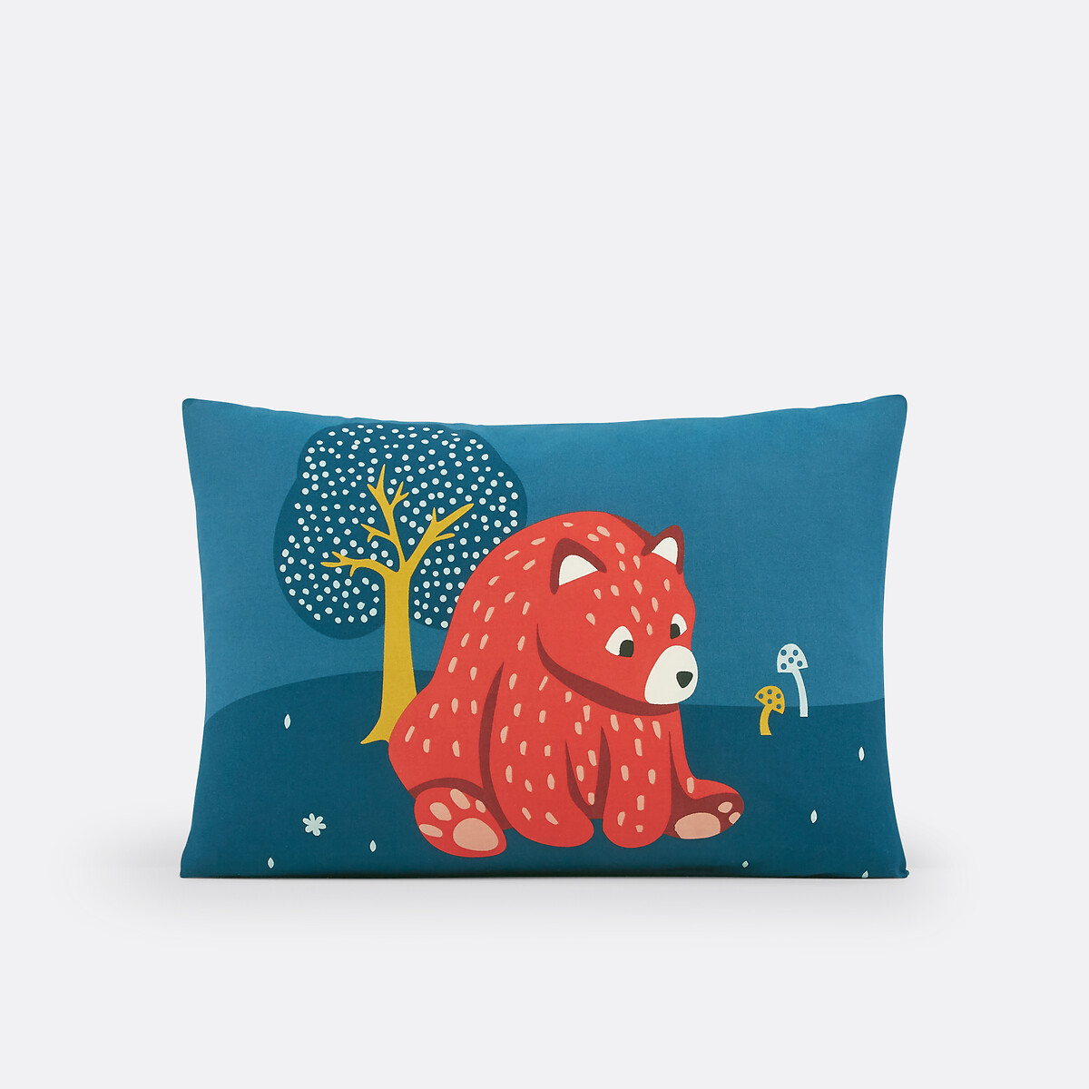 Taie d’oreiller coton, Orsi bleu nuit, SO'HOME