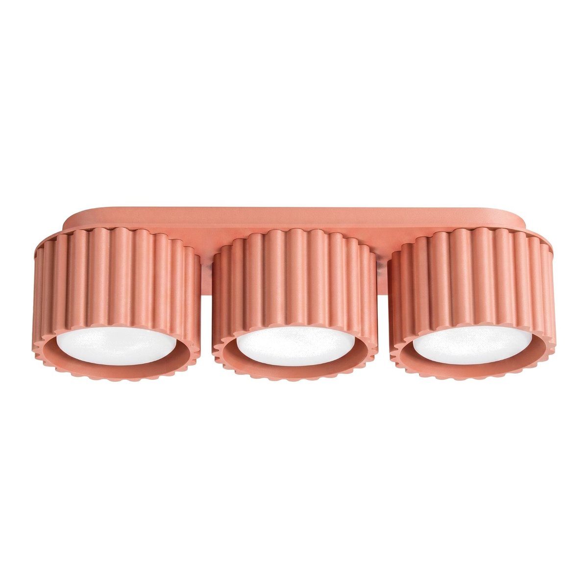 Plafonnier Aluminium Pêche Gx53 3 AURA pêche, EDEN