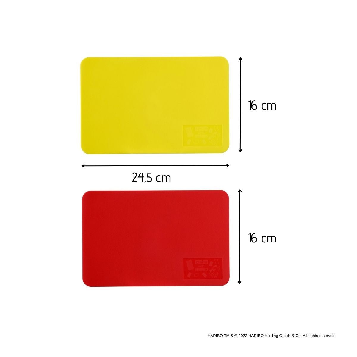 Lot de 2 planches à découper HARIBO jaune,rouge, ZENKER