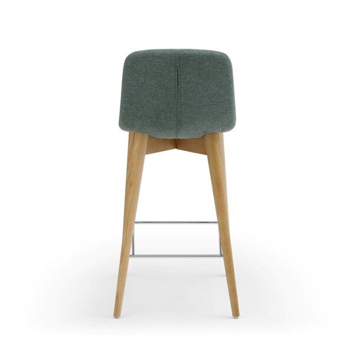 Chaise snack tissu vert Pied en Frêne naturel vert foncé, ZAGO
