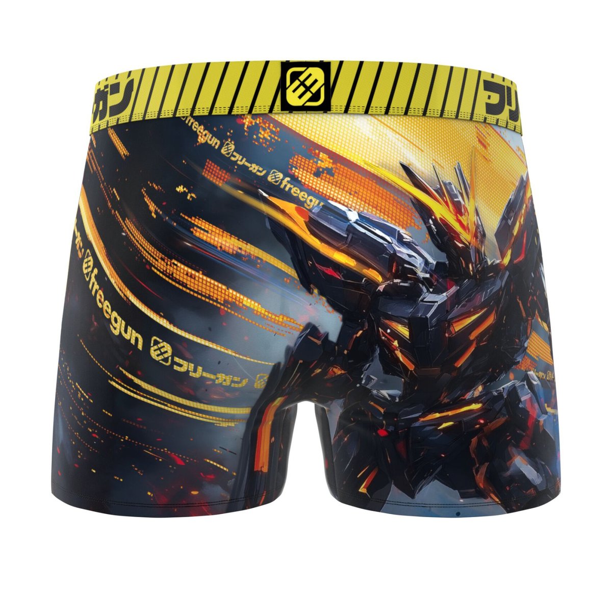 Lot De 3 Boxers Microfibre rouge/bleu/jaune/noir, FREEGUN