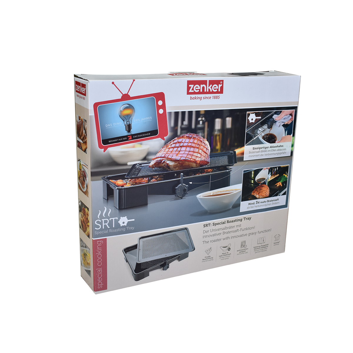 Lot de 2 plats four 39/39 cm émaillé SPECIAL COOKING noir, ZENKER