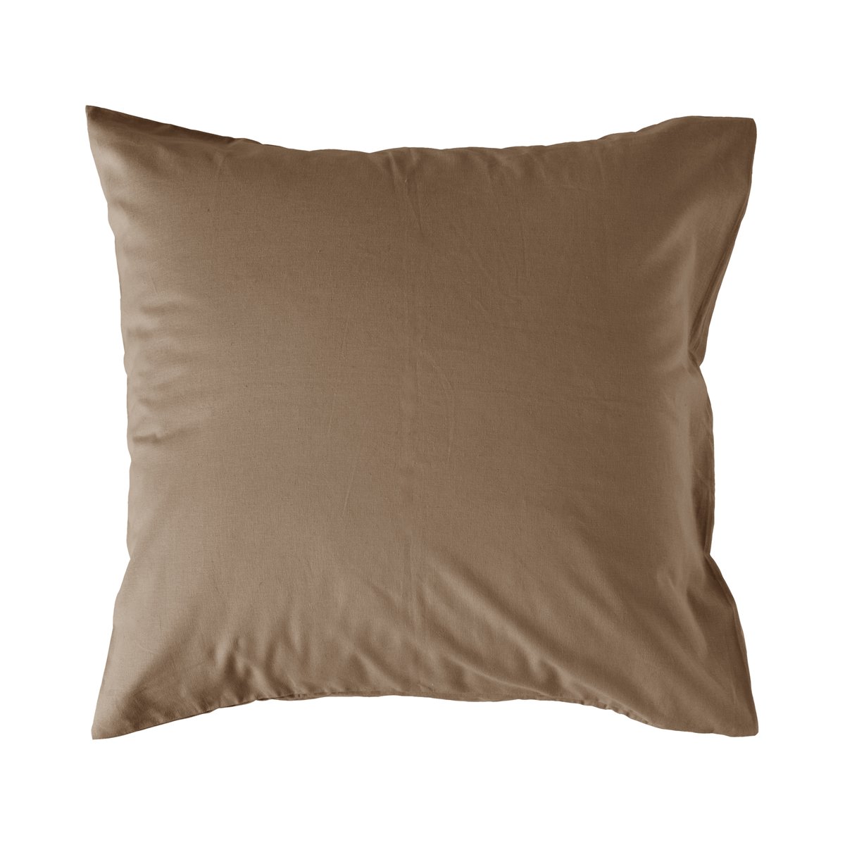 Taie d'oreiller coton lin - VALENTINE taupe, CAMIF