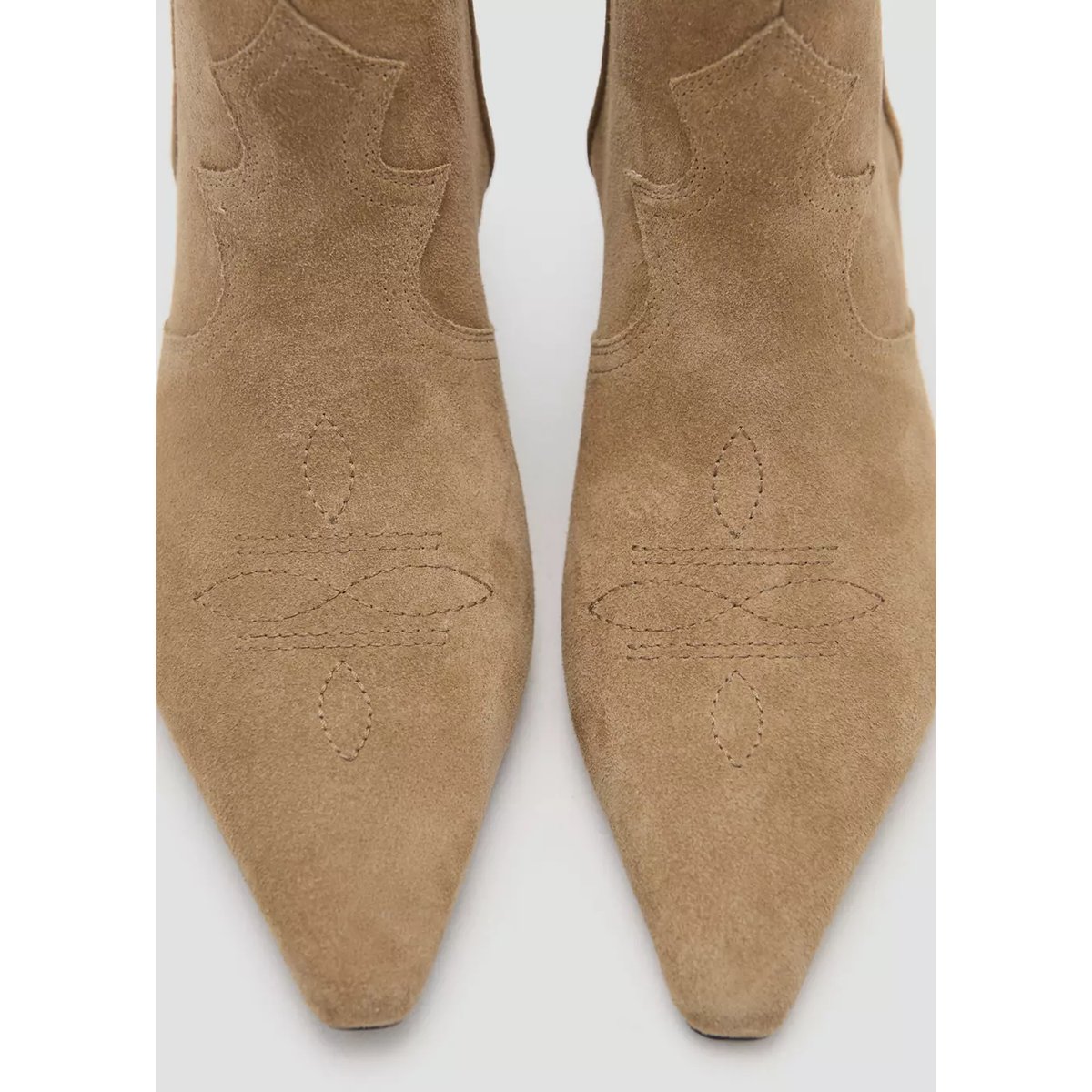 Bottines daim talon kitten sable, MANGO