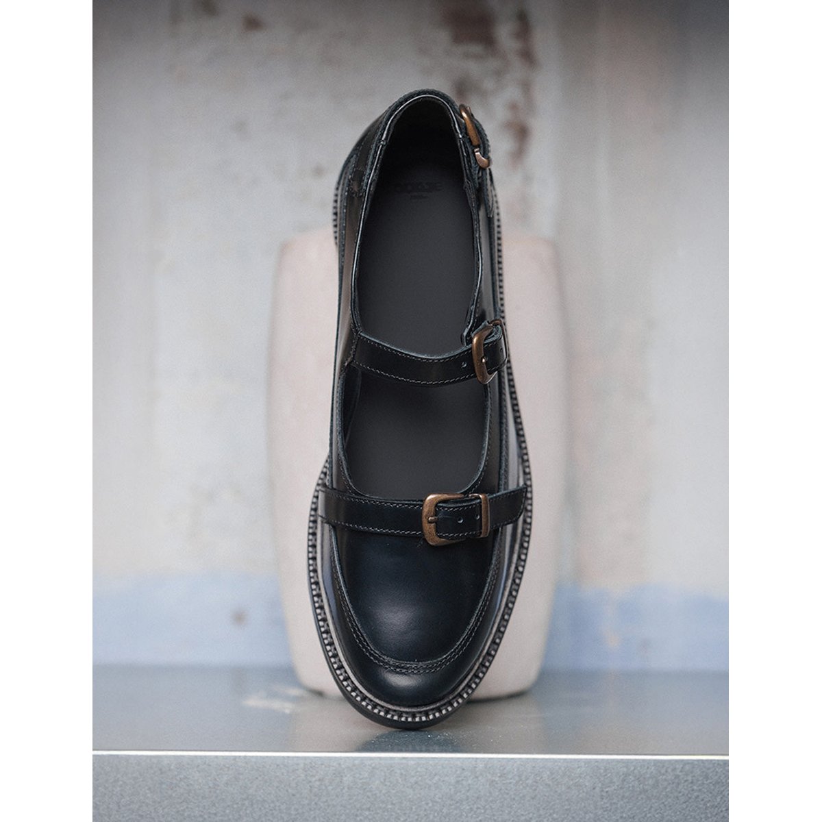 Derbies TOVEN cuir box noir, ODAJE