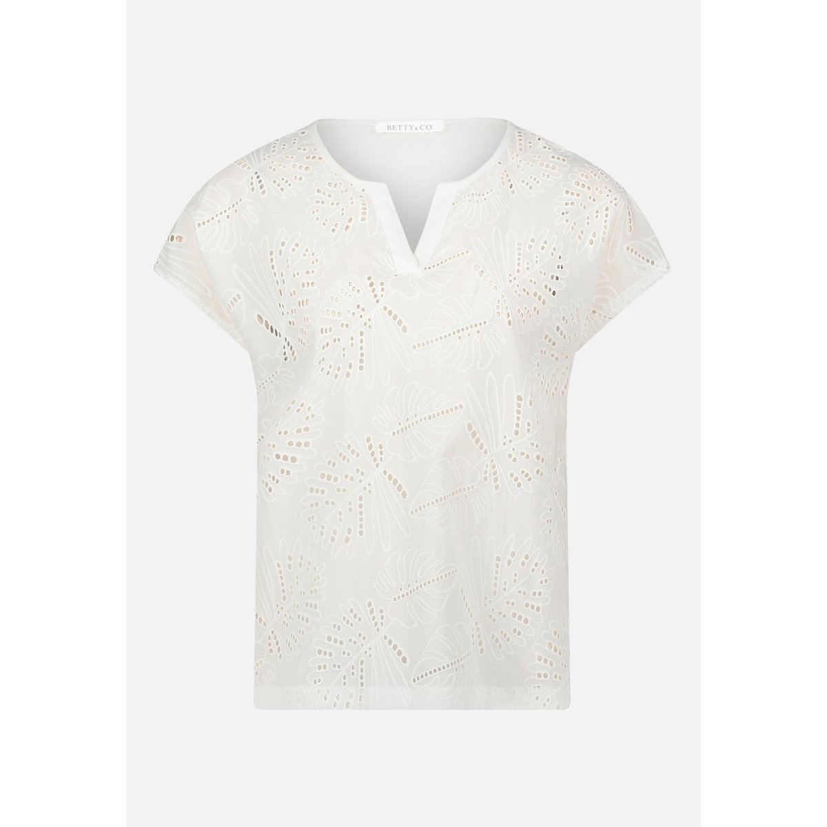 Haut casual à encolure en v blanc, BETTY & CO