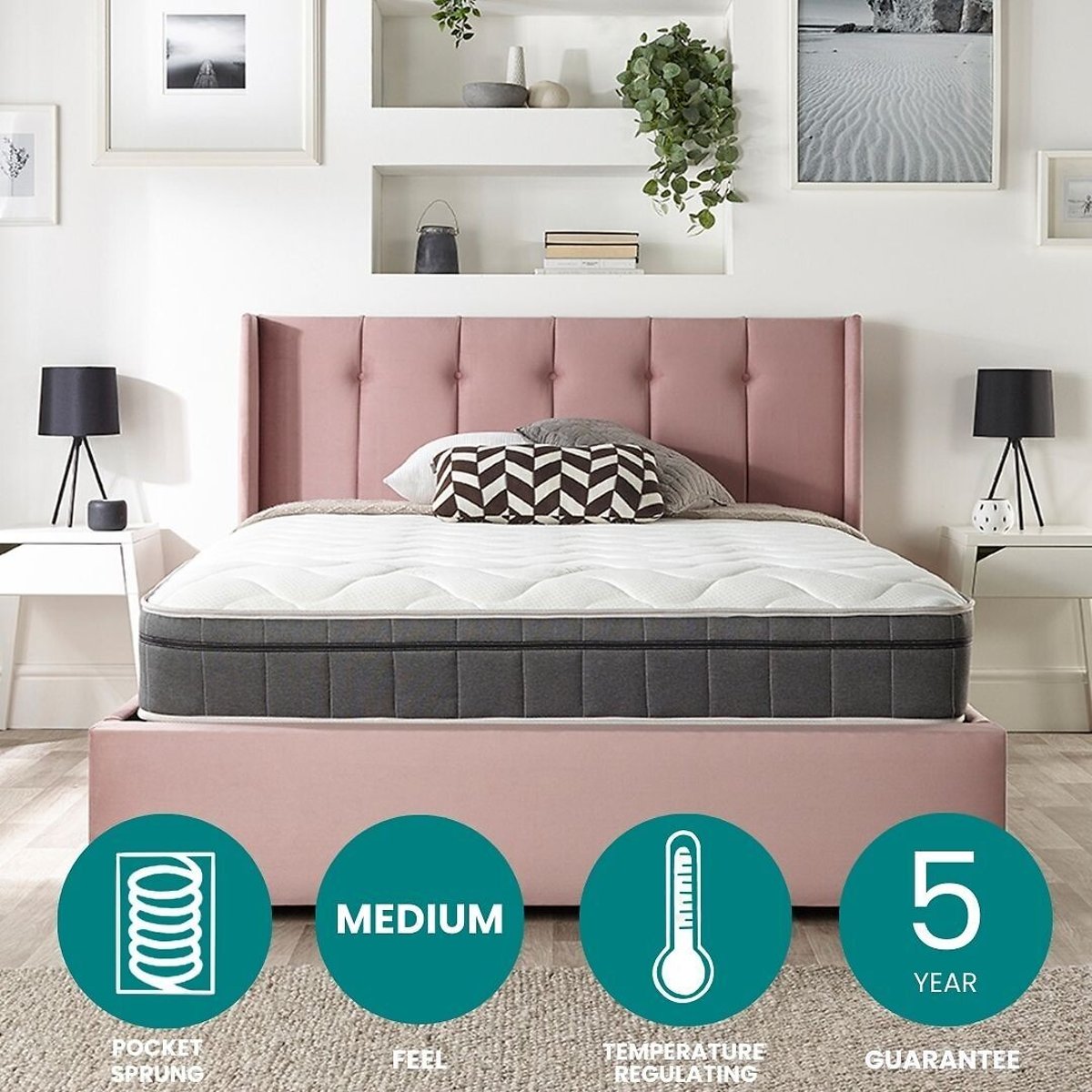 Aspire 1000 Pocket+ Quilted Mattress white, ASPIRE