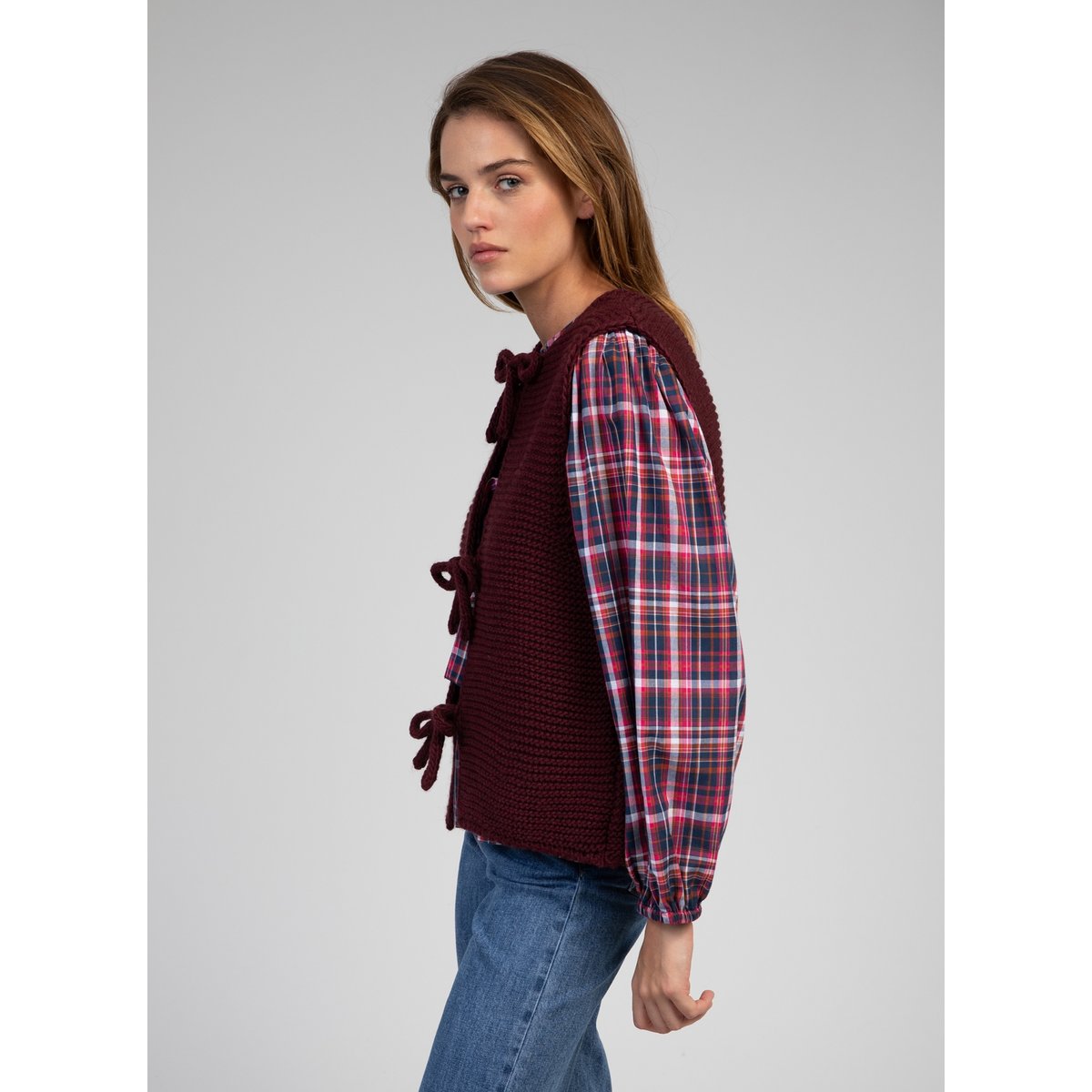 Cardigan Sans Manche LEGRINGA ecru, AN'GE