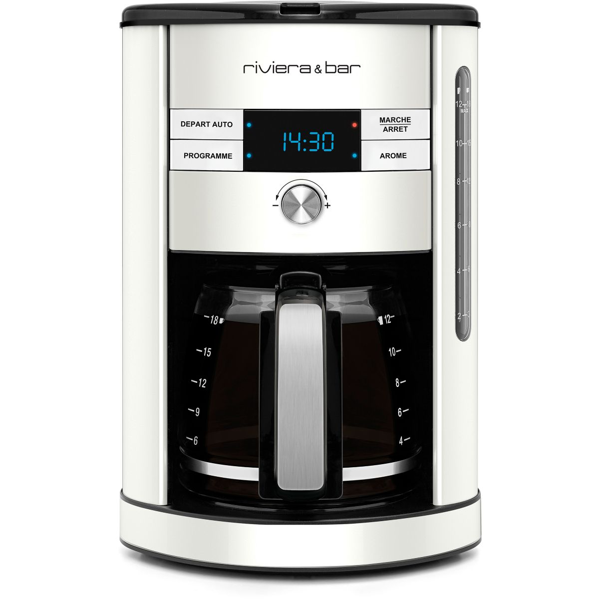Cafetière programmable BCF551 blanc, RIVIERA & BAR