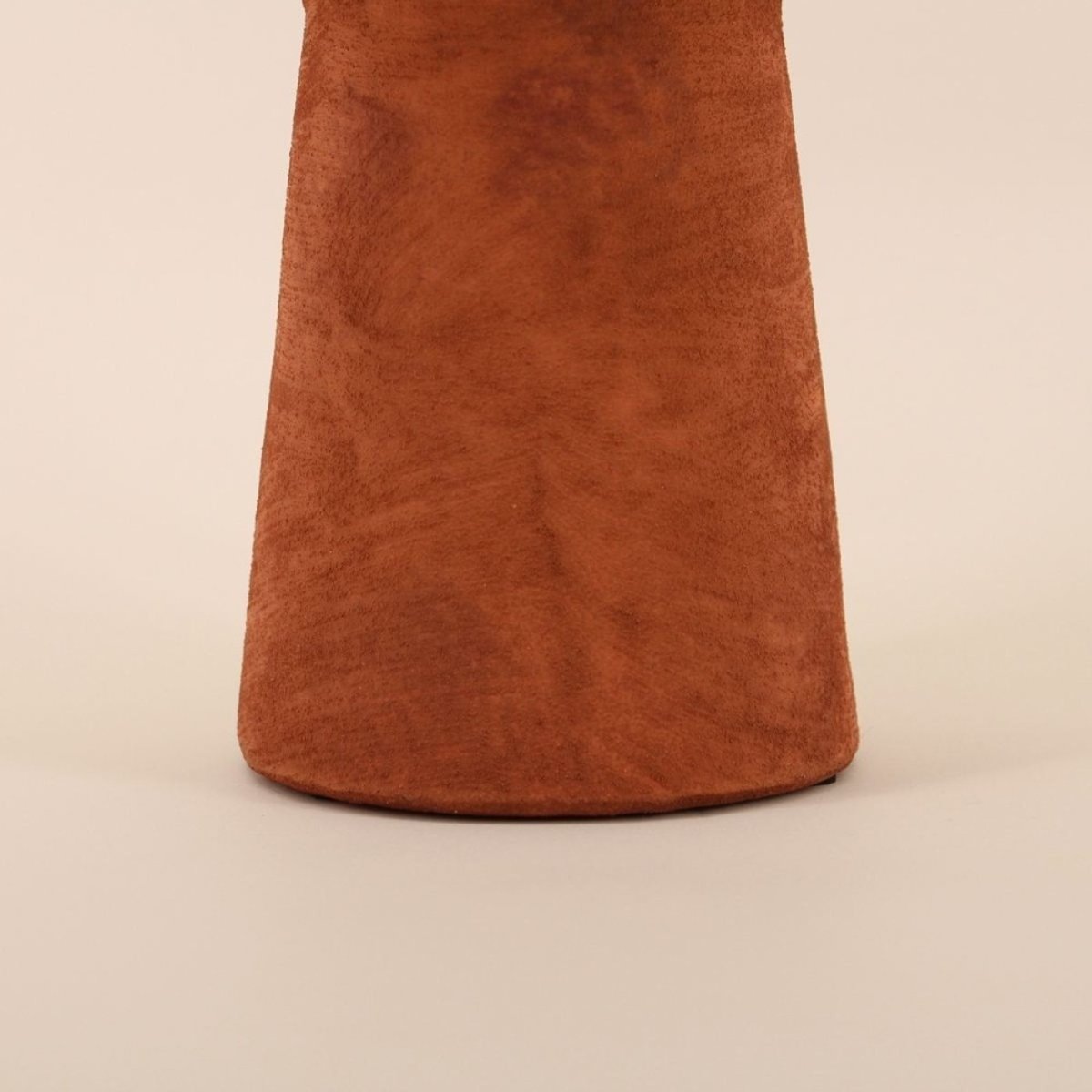 Vase en grès effet pierre, H47cm terracotta, ORNAMI