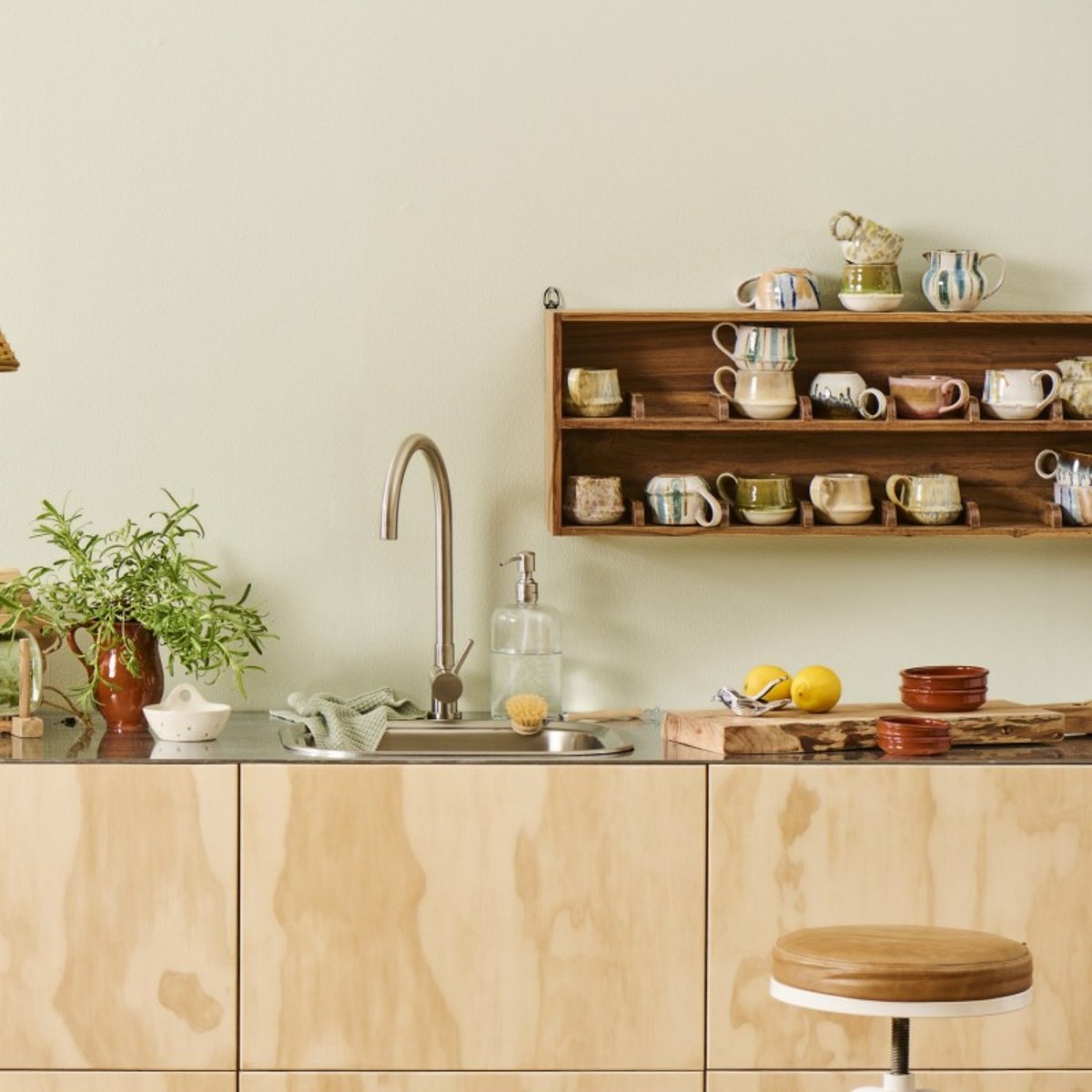 Etagère murale à mugs bois recyclé  Unika bois clair, IB LAURSEN