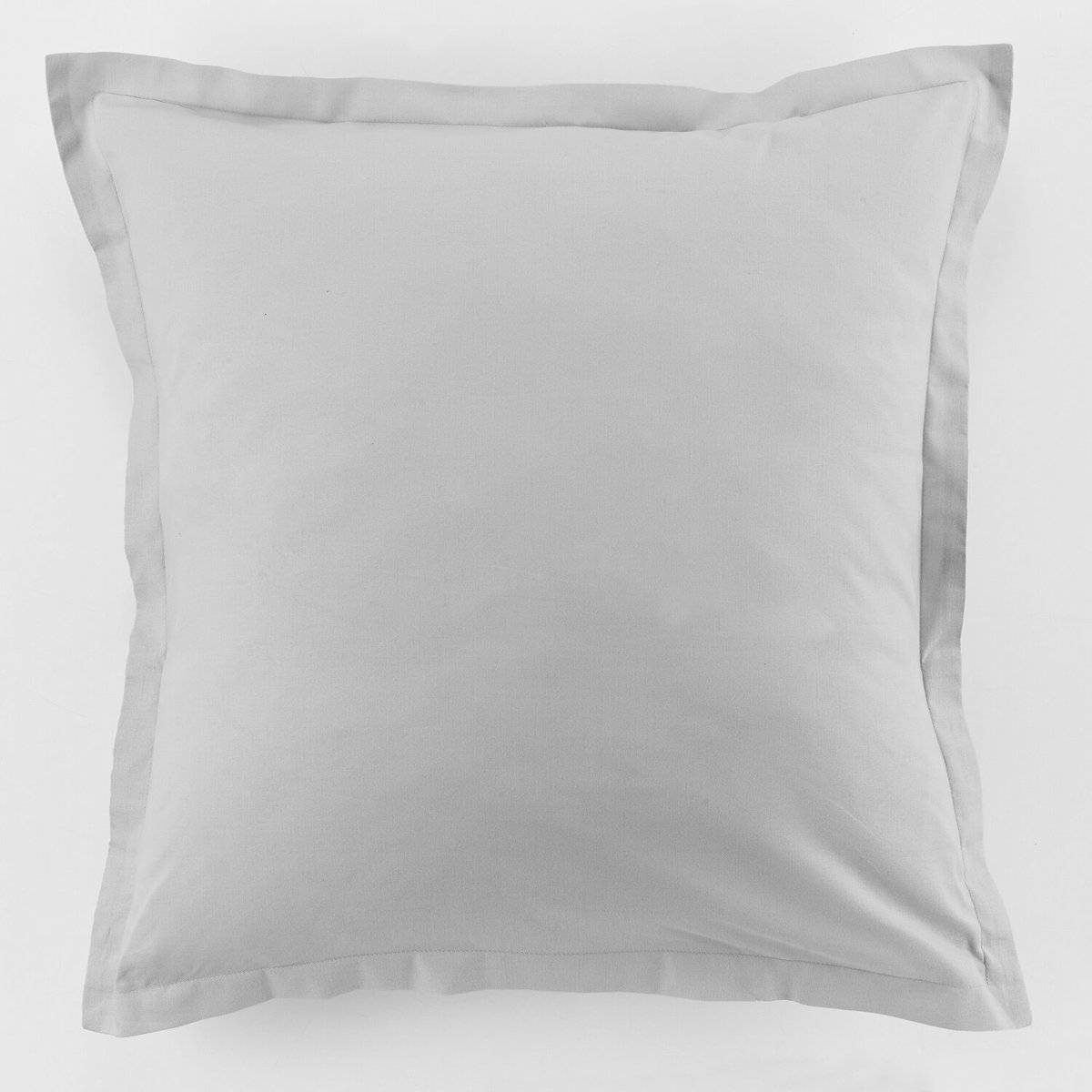 Taie d'oreiller en coton unie, ESSENTIEL gris clair, ATELIER DU COTON