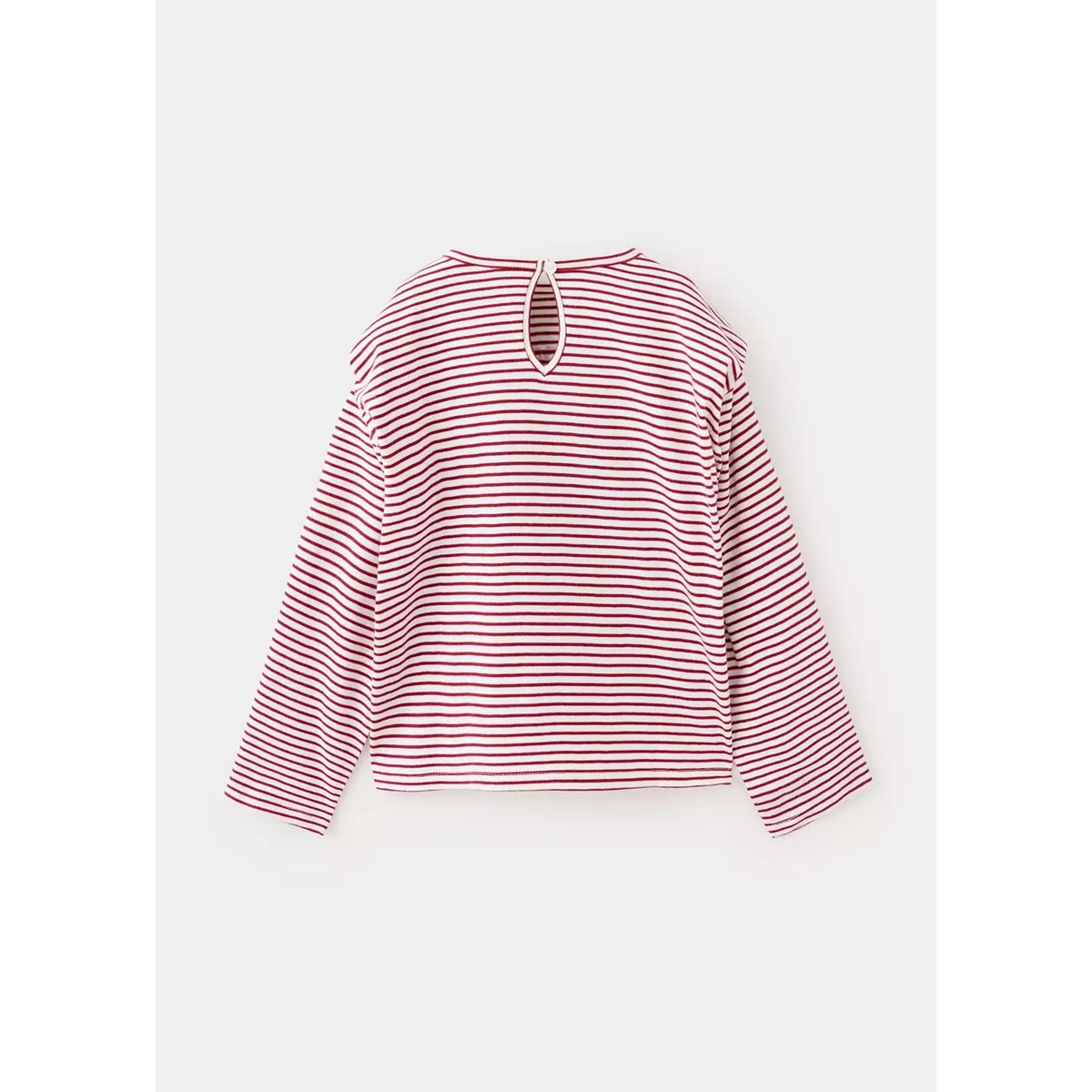 T-shirt rayures détail brodé cerise, MANGO BABY