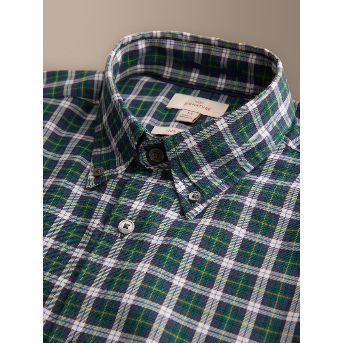 Chemise à carreaux signature vert, NEXT