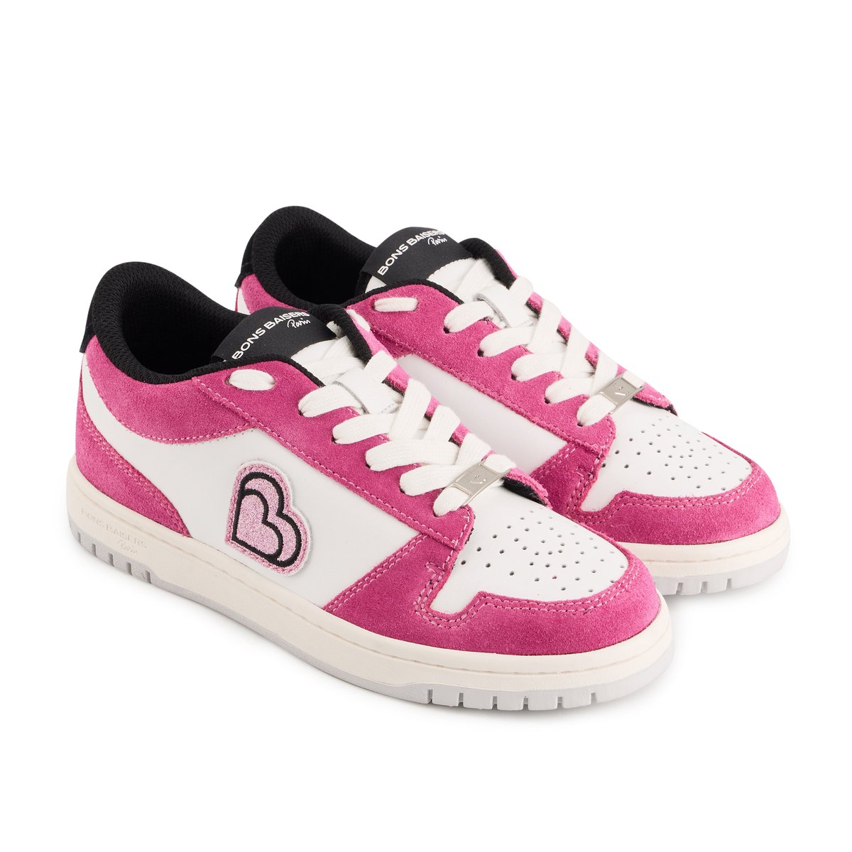 Baskets En Cuir Serena rose, BONS BAISERS