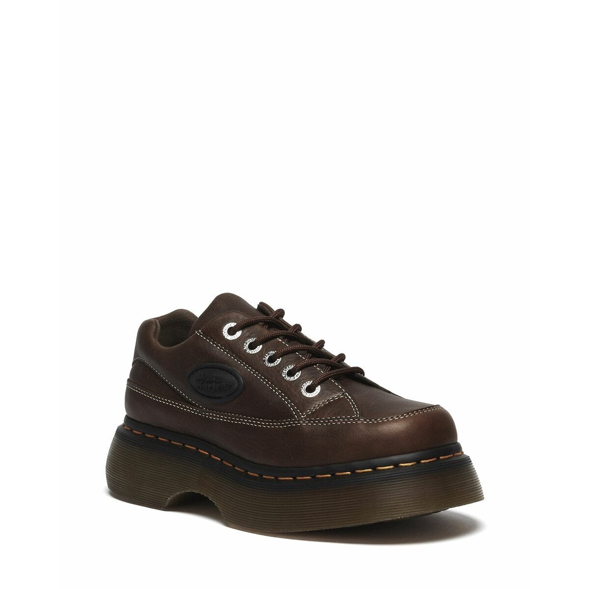 Chaussures Buzz en cuir Milled Nappa marron, DR. MARTENS