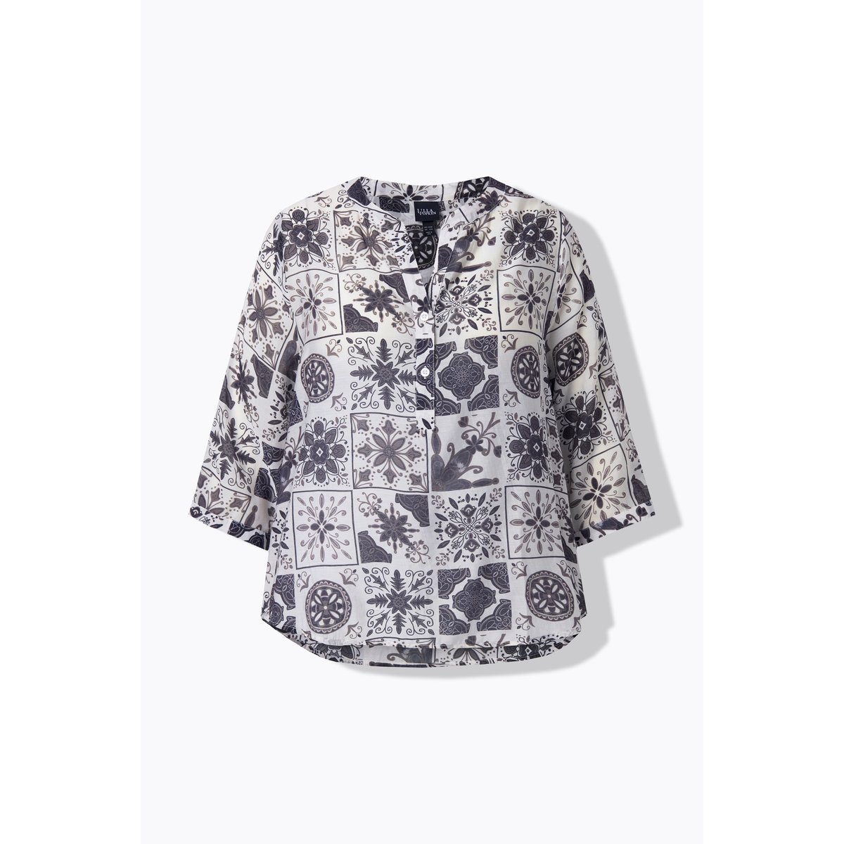 Tunique motif mosaïque noir, ULLA POPKEN