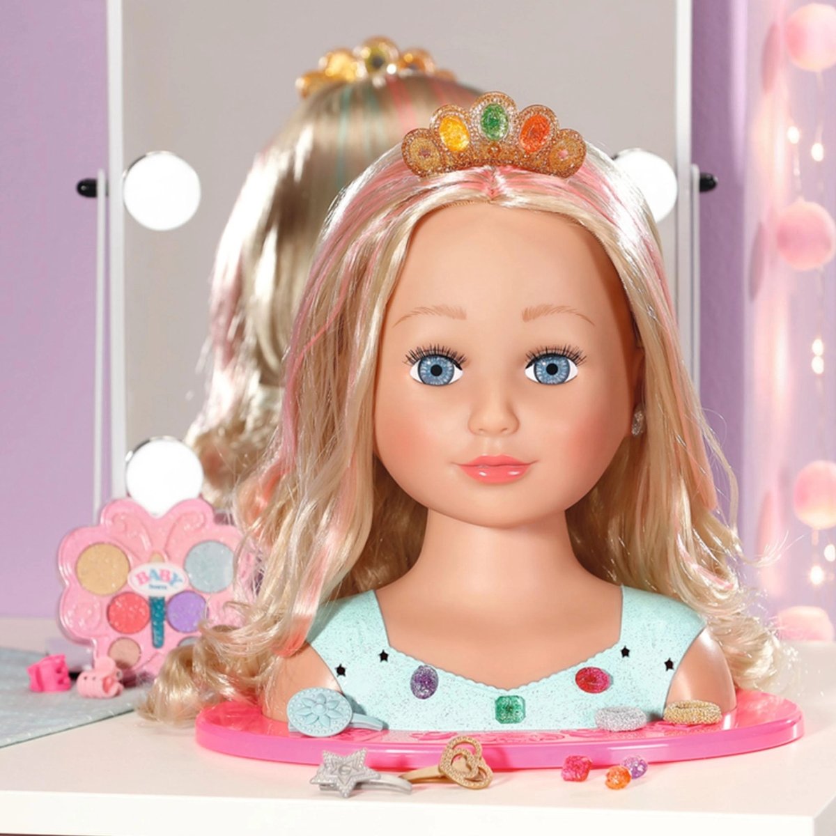 Tête à coiffer Princesse avec maquillage et accessoires multicolore, ZAPF CREATION