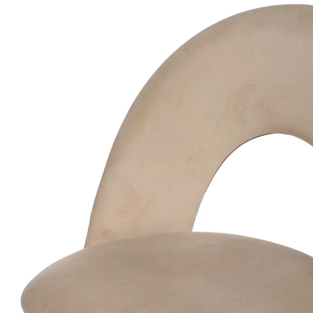 Chaise en velours beige et métal noir 49x60x81cm vert, WADIGA