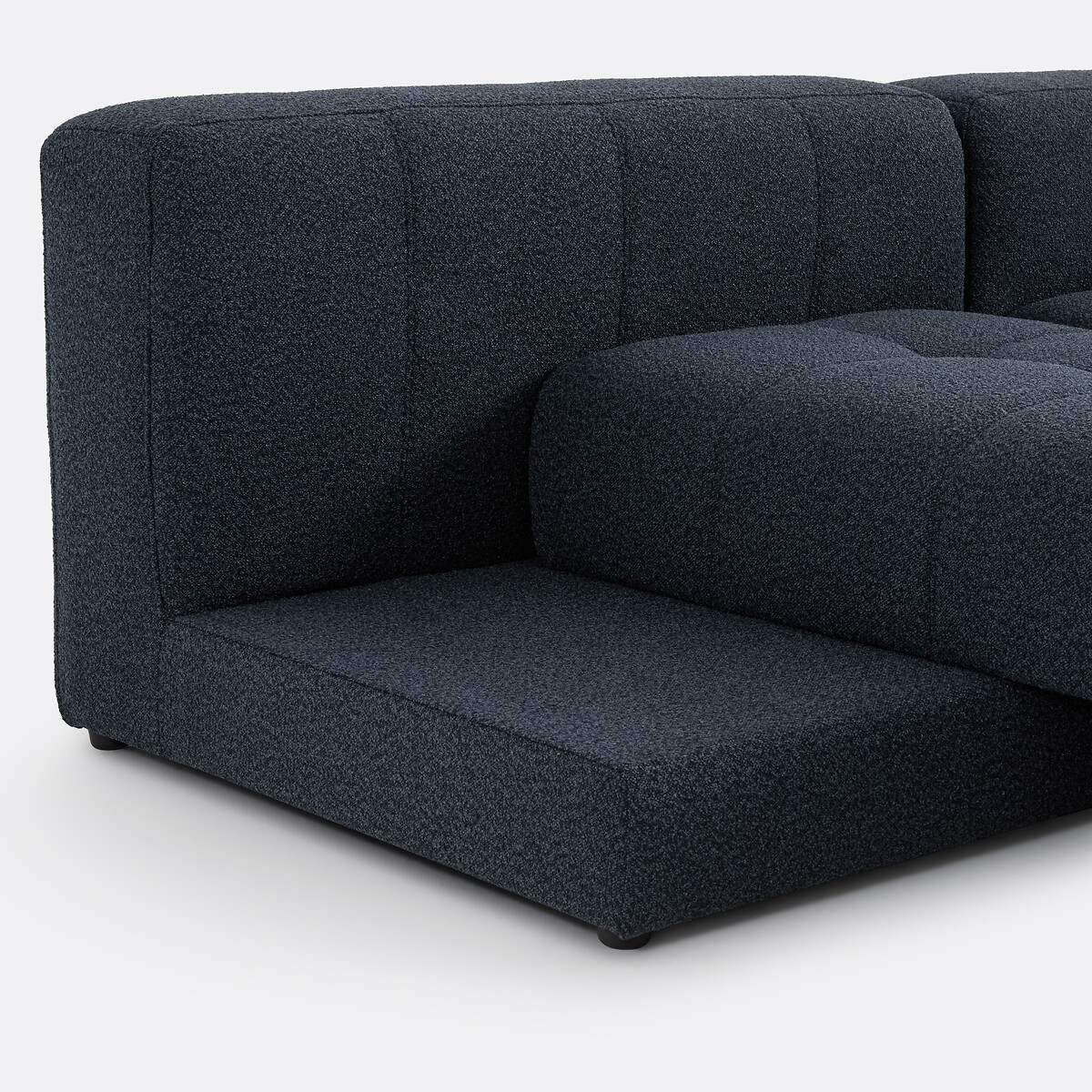 Canapé droit, 5 places, 4 en 1, en bouclette fine, FANO bleu, LA REDOUTE INTERIEURS