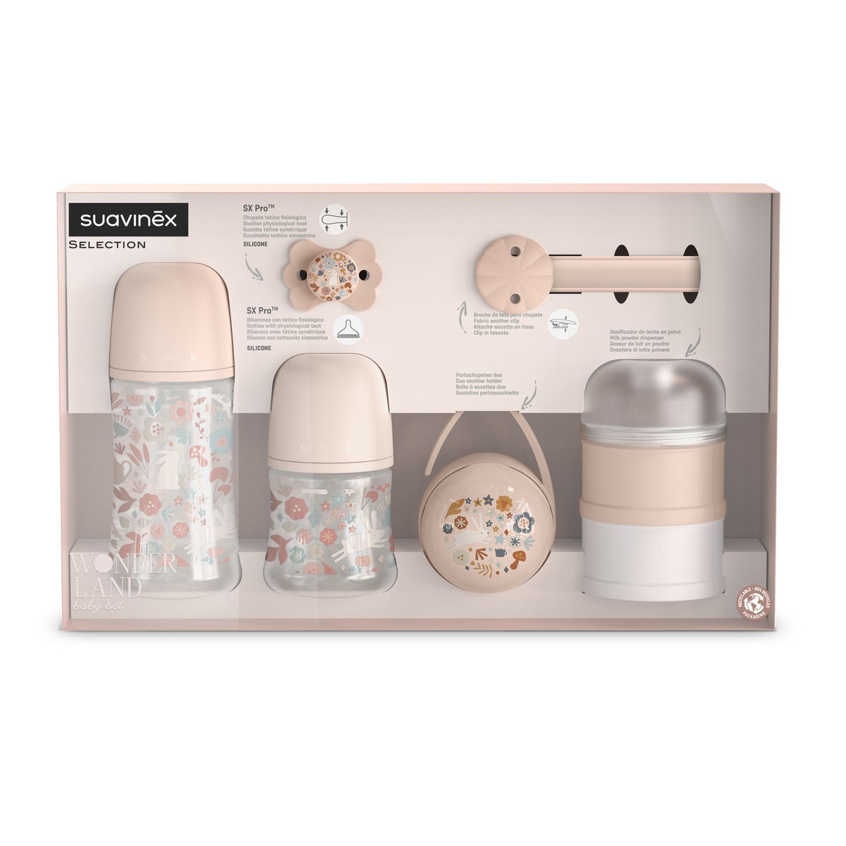 Set de biberons WELCOME BABY wonderland rose, SUAVINEX