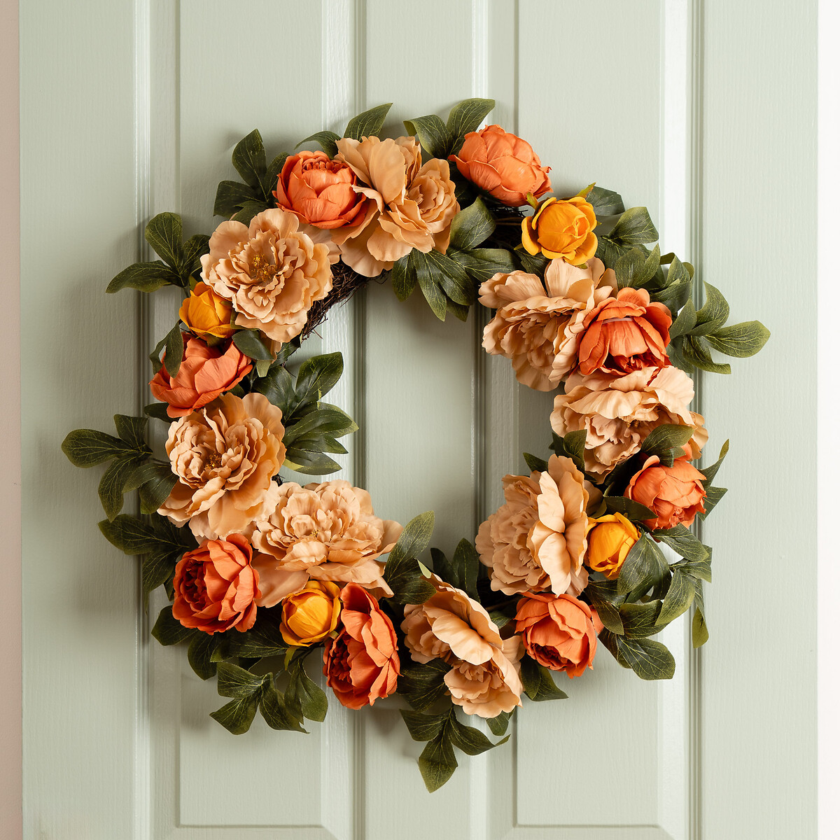 60cm Autumnal Flower Wreath yellow, SO'HOME