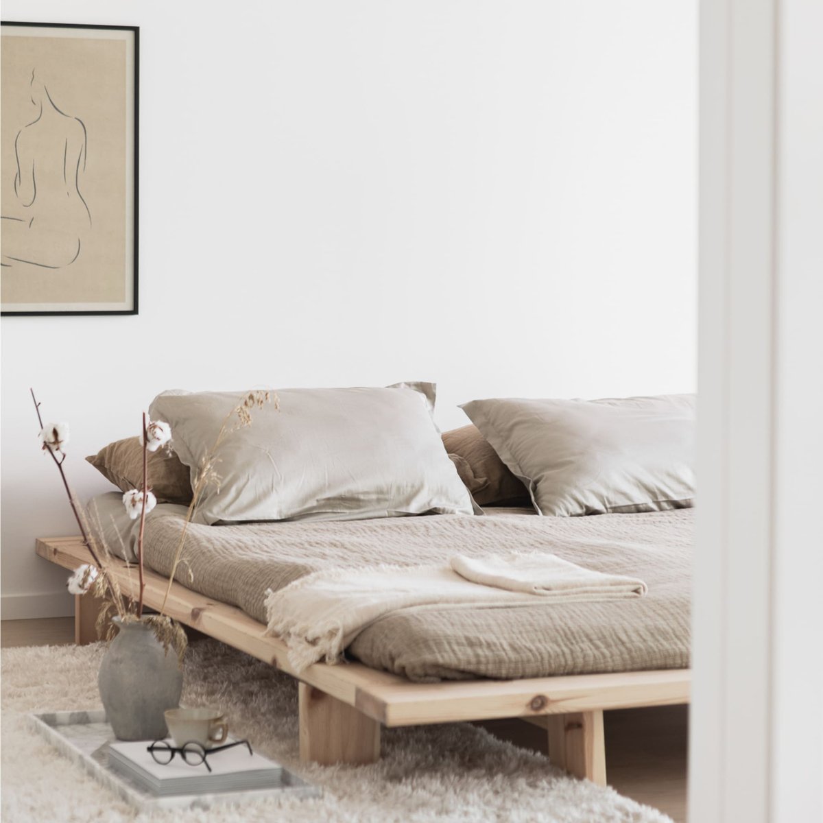 Lit futon + matelas futon - JAPAN bois clair, KARUP DESIGN