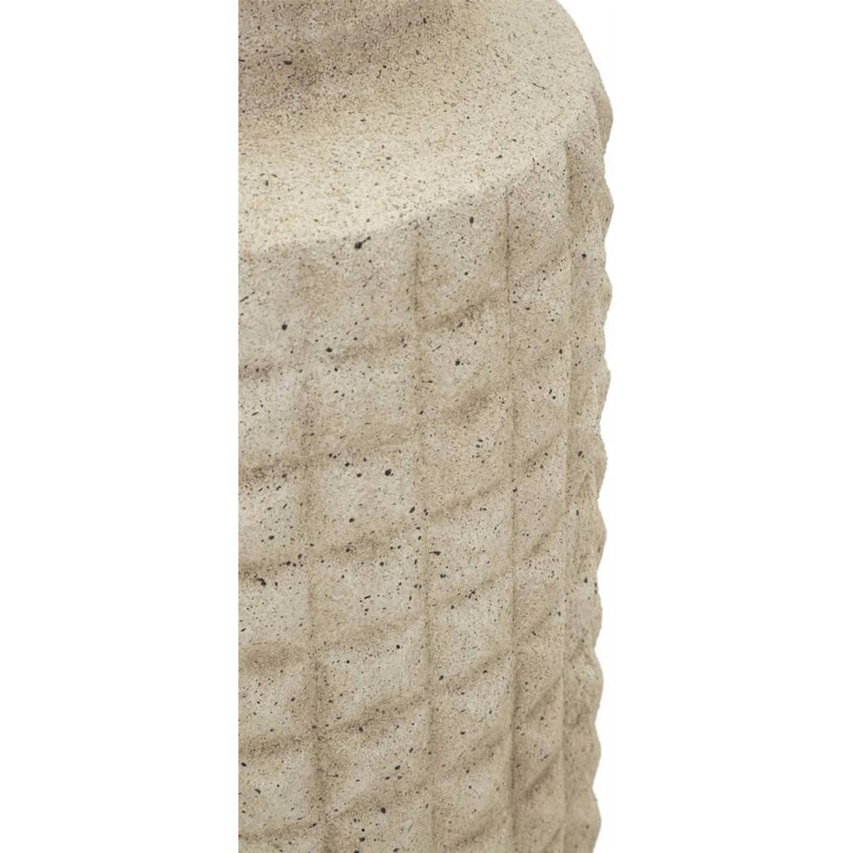 Vase haut extérieur effet pierre MODERN beige effet pierre sablée, RECOLLECTION