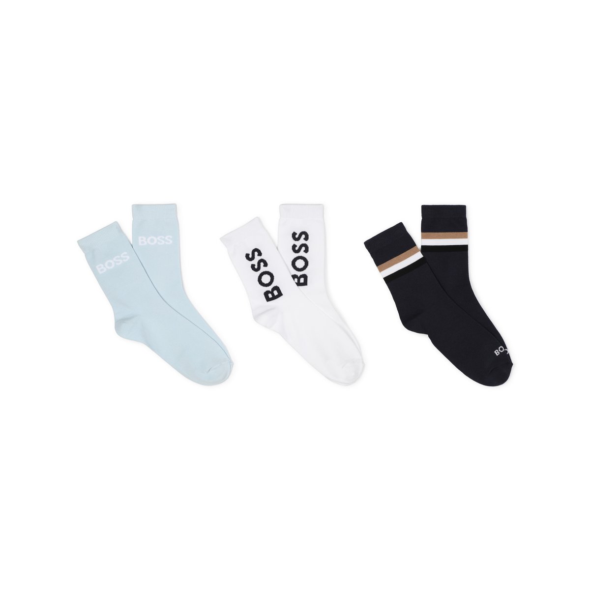 Pack de 3 paires de chaussettes blanc, BOSS KIDSWEAR