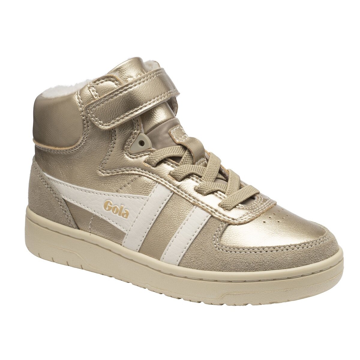 Baskets montantes, TALON GLIMMER or/blanc, GOLA