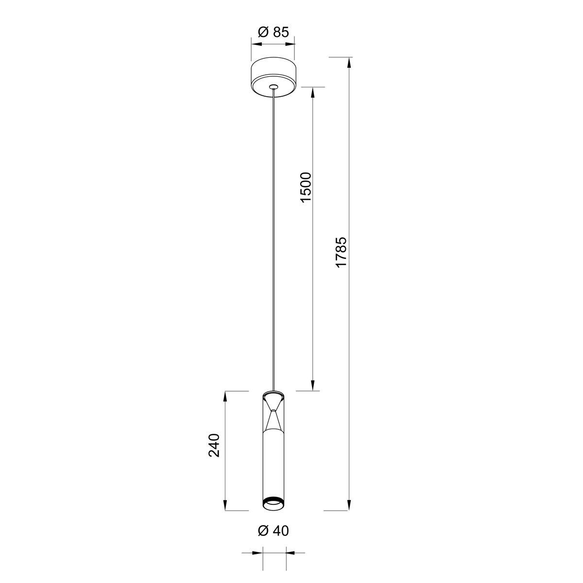 Suspension en aluminium classique, D.4 , SPARK gris, MANTRA