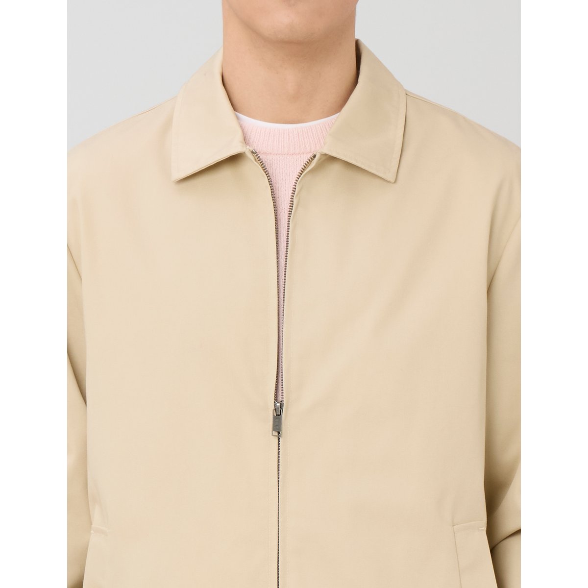 Blouson zippé blanc cassé, BZB