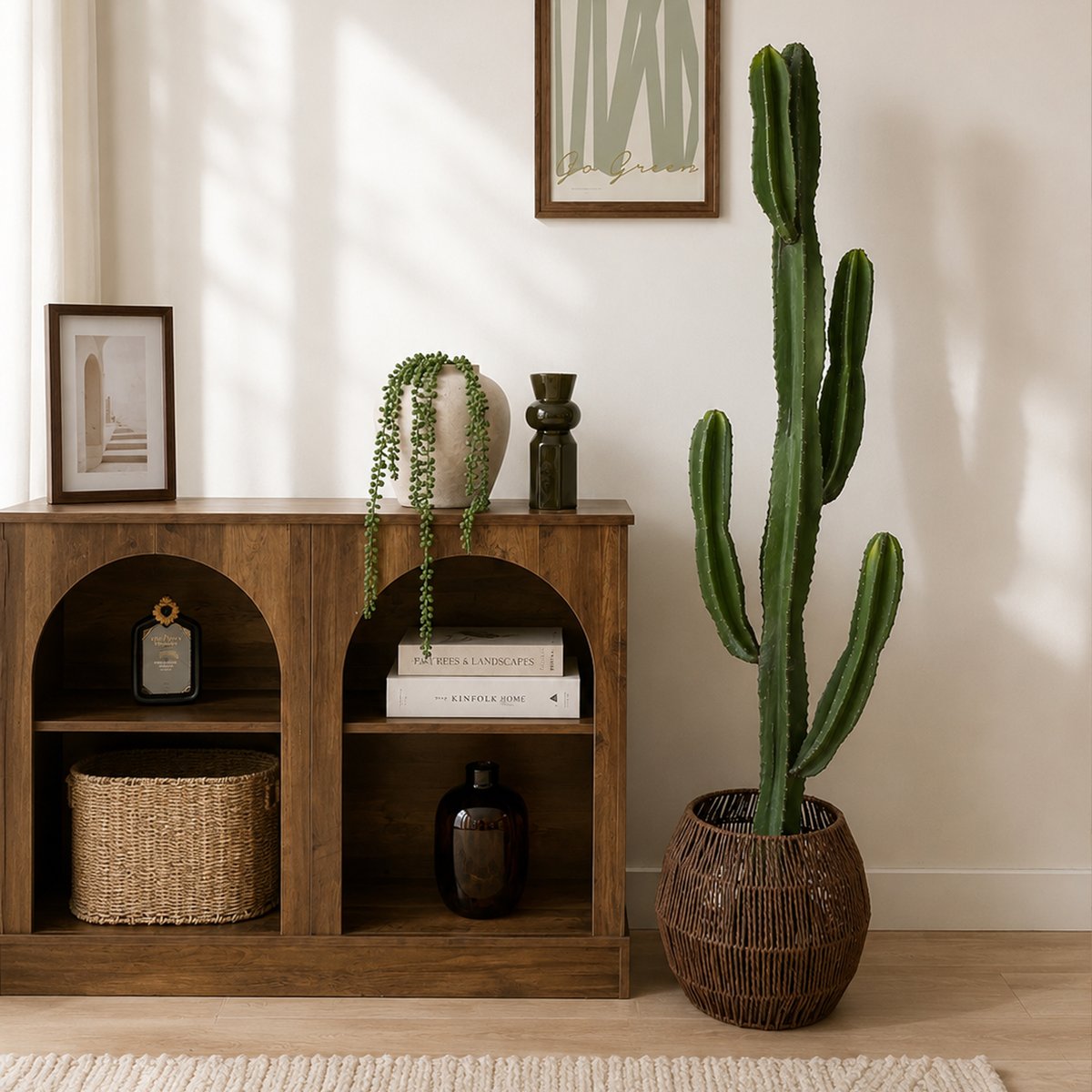 Cactus artificiel grande taille 155cm vert, LIGNE DECO