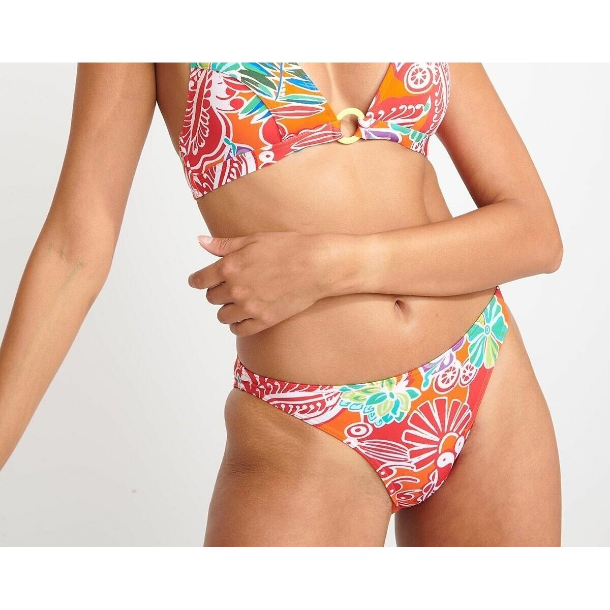 Aleria Bodegaba Bikini Bottoms print/red background, BANANA MOON