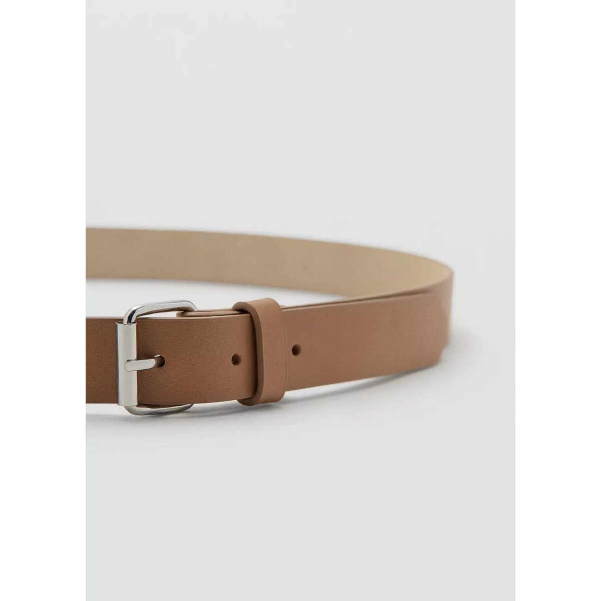 Ceinture 100 % cuir bovin marron moyen, MANGO MAN