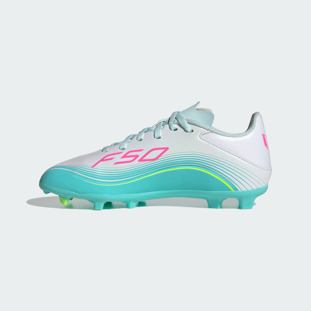 Chaussure De Football Enfants F50 Messi League Firm Ground /Multi Ground Chaussure De Football Enfants F50 Messi League Firm Ground /Multi Ground cloud white / lucid pink / flash aqua, adidas Performance