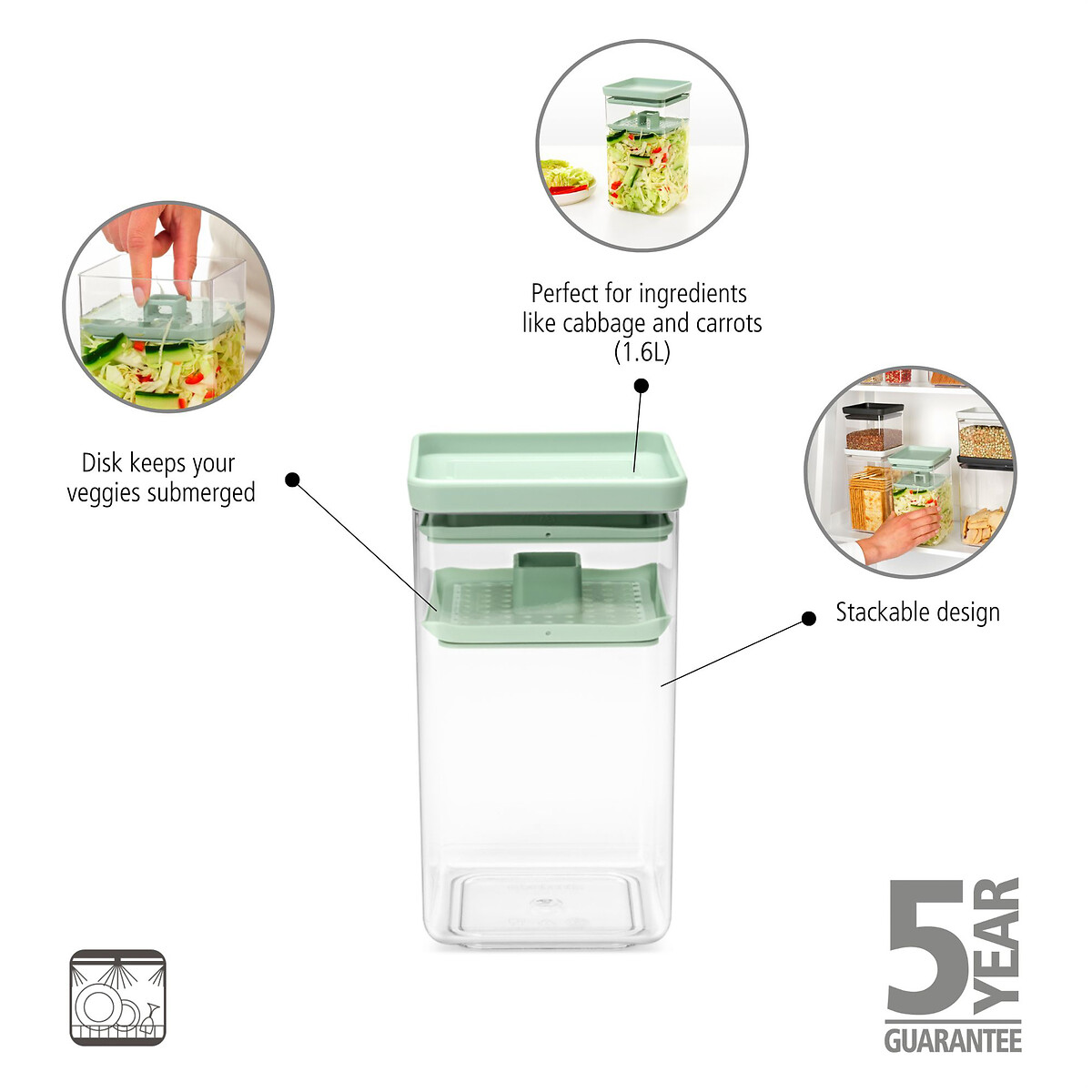 Fermentation Kit, TASTY+ jade green, BRABANTIA