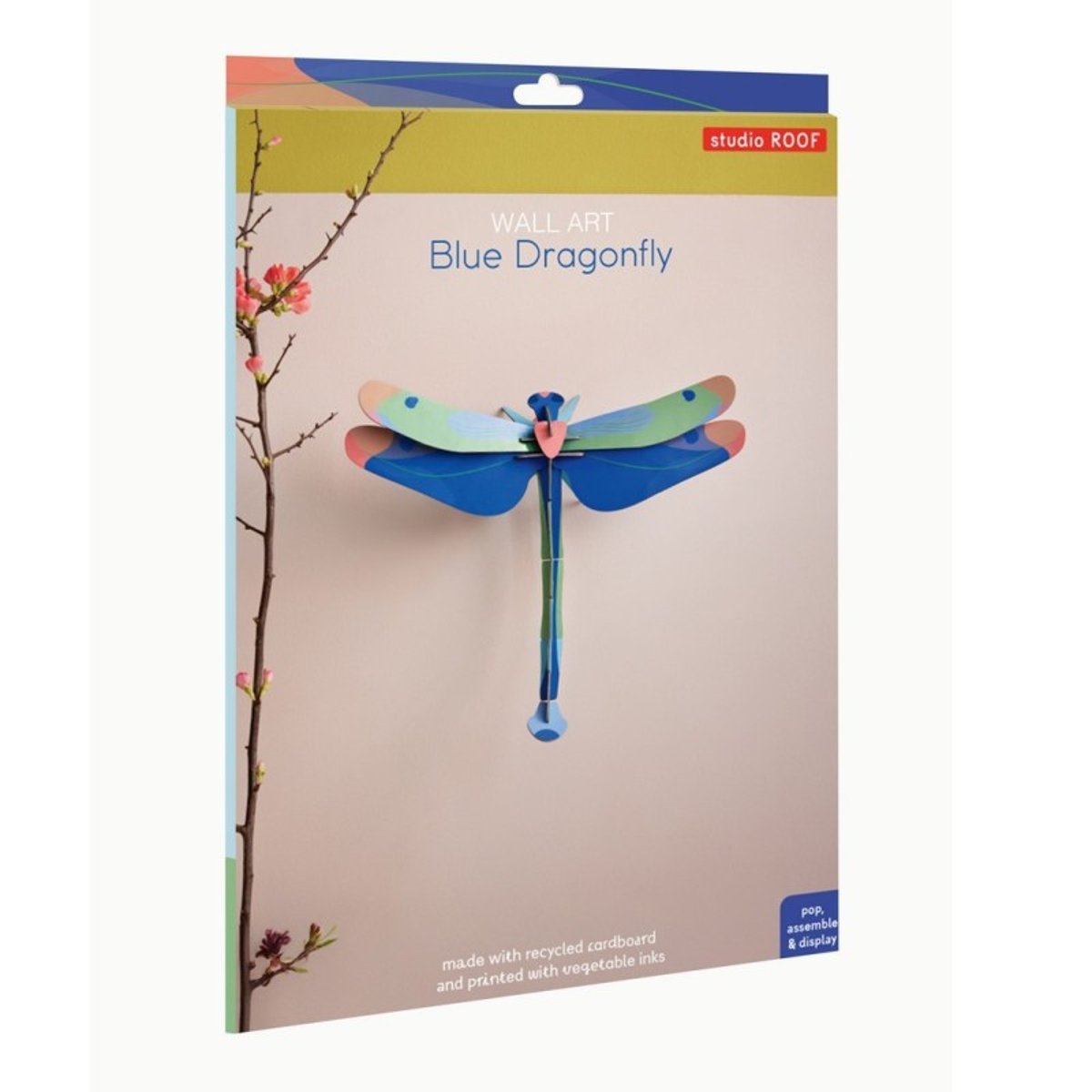 Libellule murale carton  Dragonfly bleu, STUDIO ROOF