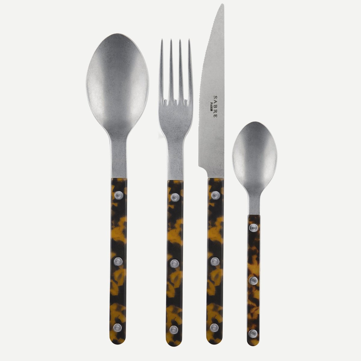 Ménagère 24 pièces, Bistrot Vintage effet écaille, SABRE