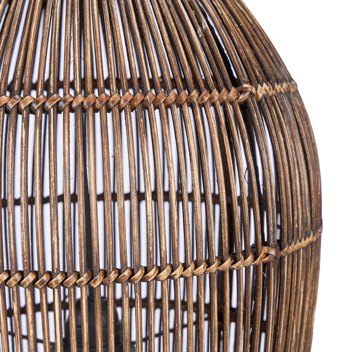 Suspension en bambou WOVEN BELL marron foncé, BAZAR BIZAR