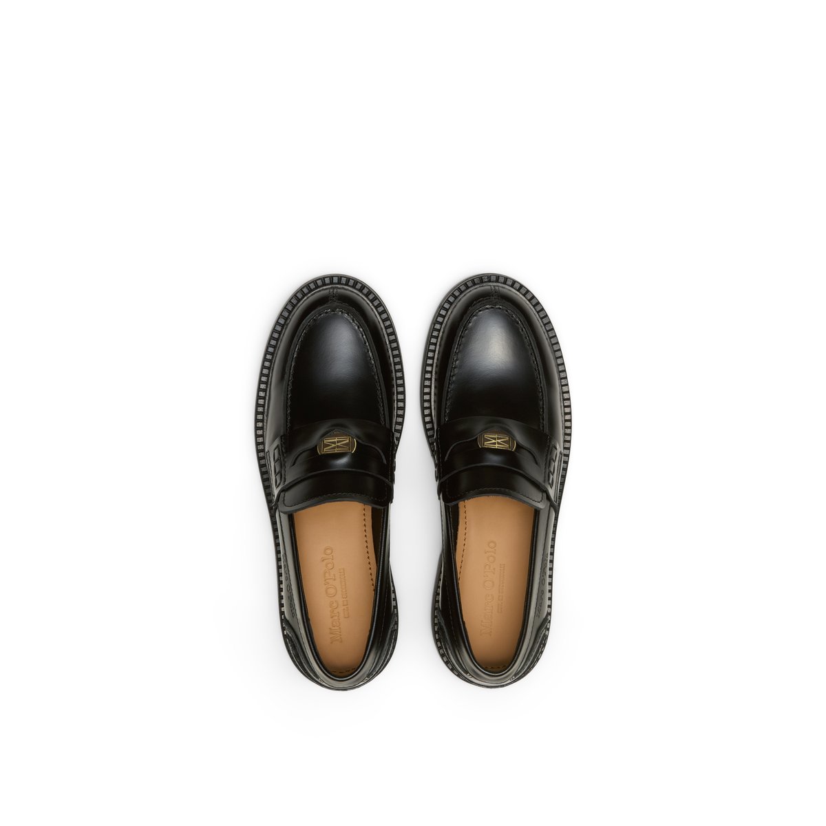 Penny-Loafer avec pièce de monnaie logo noir, MARC O'POLO