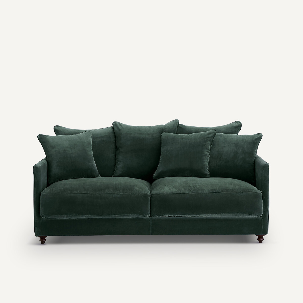 Canapé compact convertible velours, Lazare vert tsar, AM.PM