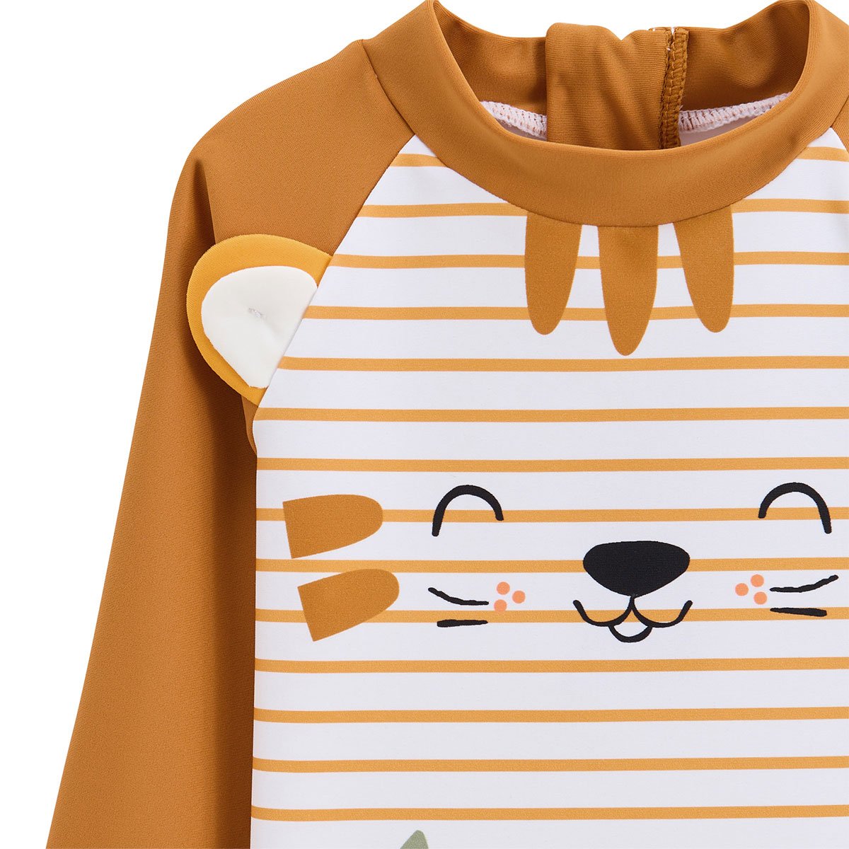 Maillot de bain bébé 2 pièces t-shirt de protection UV et boxer Mio camel, PETIT BEGUIN