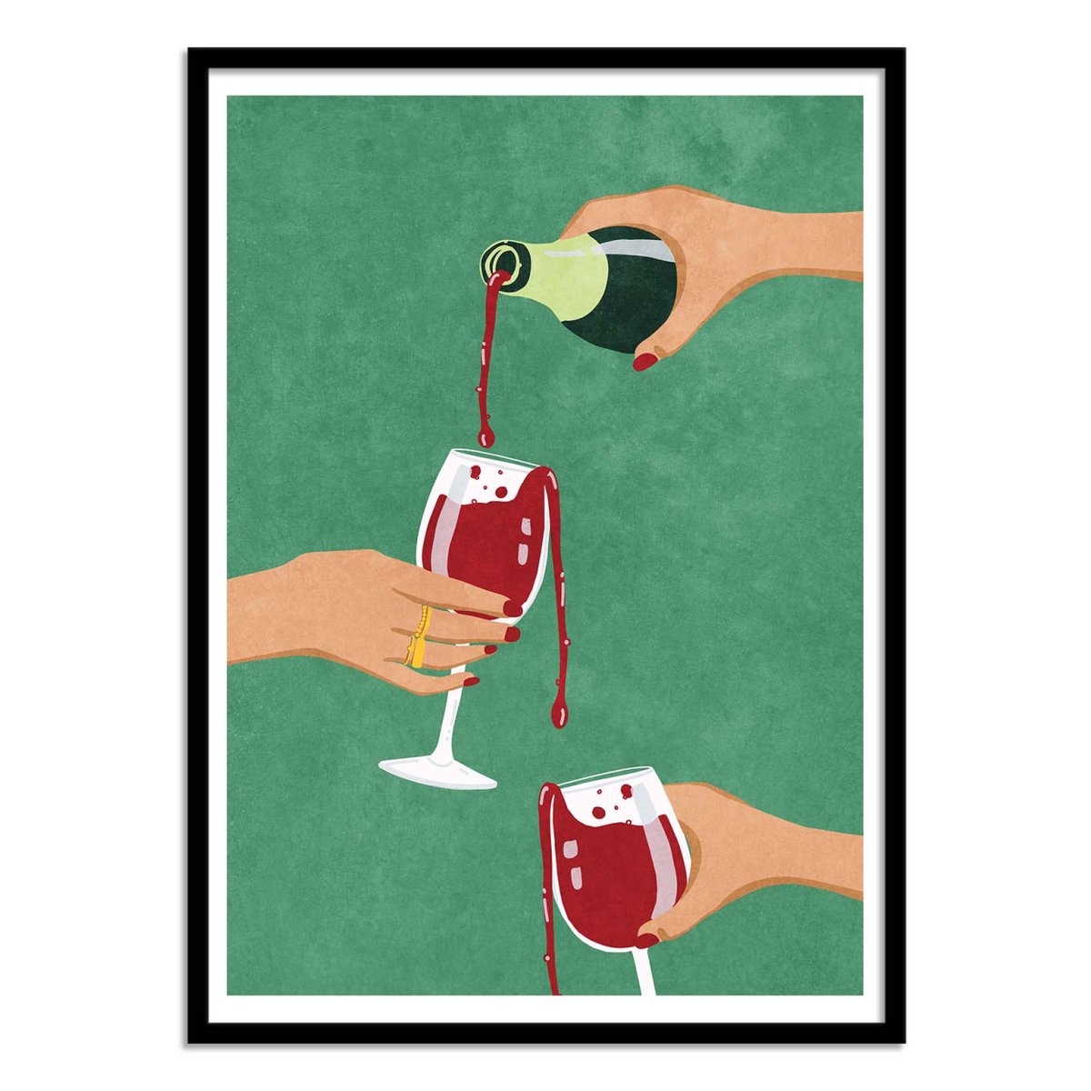 Affiche d'art - Cheers Girls - Raissa Oltmanns couleur unique, WALL EDITIONS